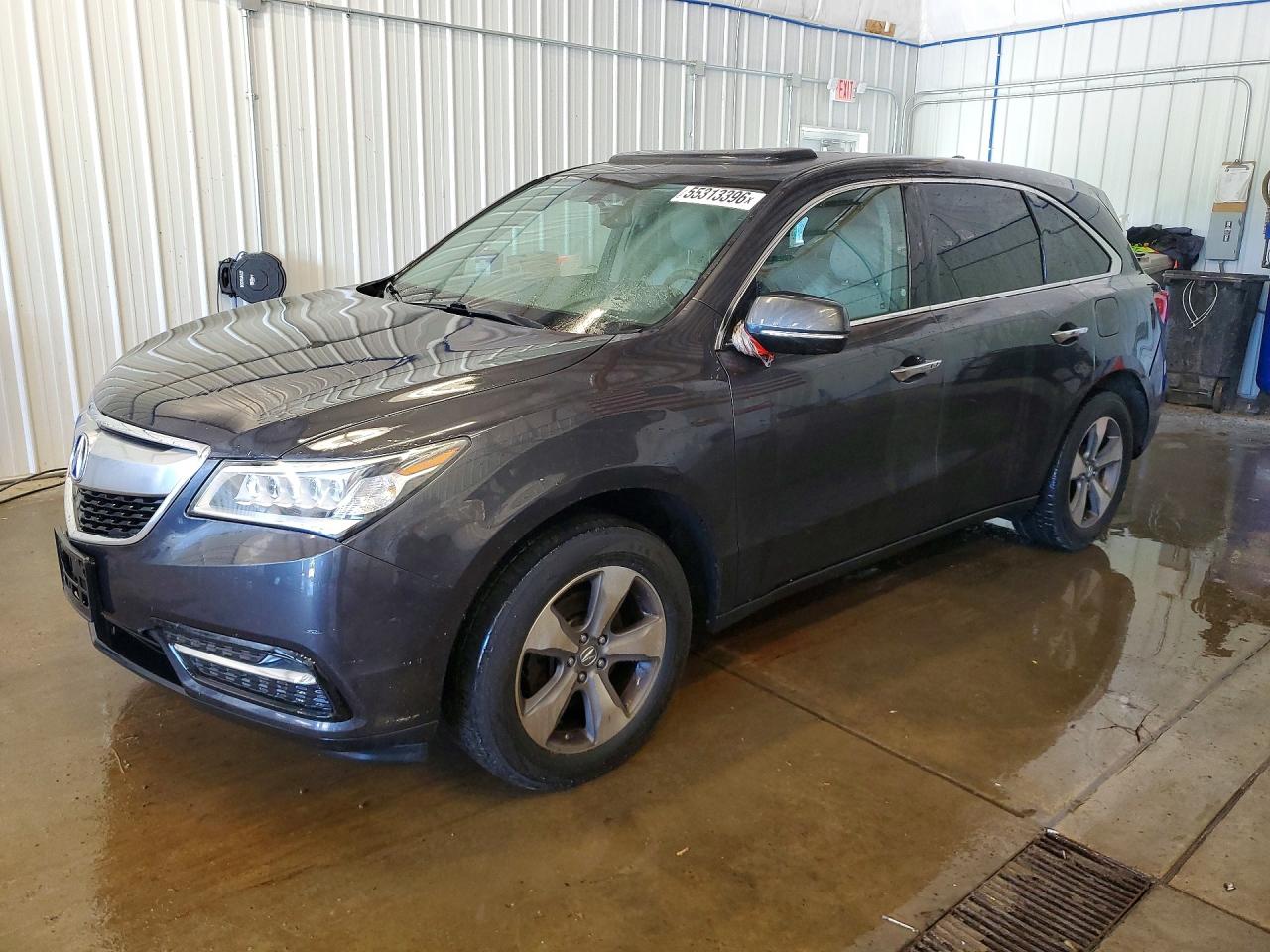 2014 Acura Mdx Gray vin: 5FRYD4H26EB016442
