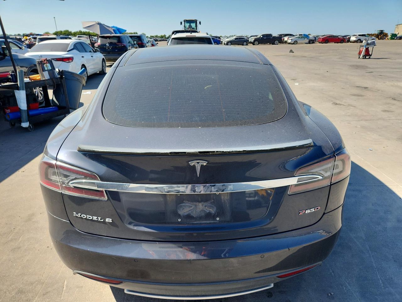 2015 Tesla Model S 85d Gray vin: 5YJSA1H21FFP76259