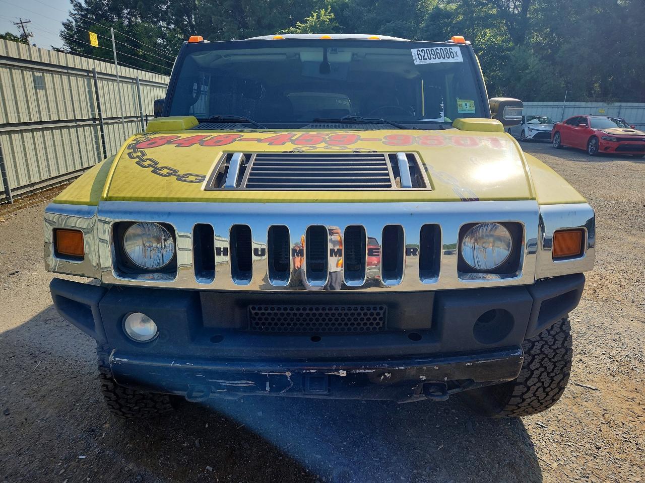 2007 Hummer H2 Yellow vin: 5GRGN23U07H109630