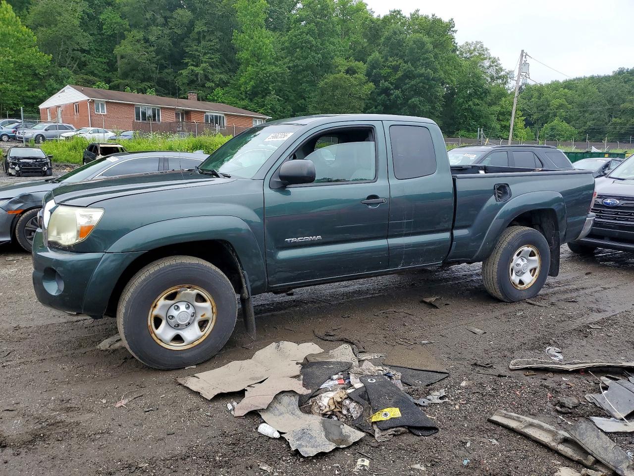 2011 Toyota Tacoma Access Cab Green vin: 5TFUX4EN9BX004731