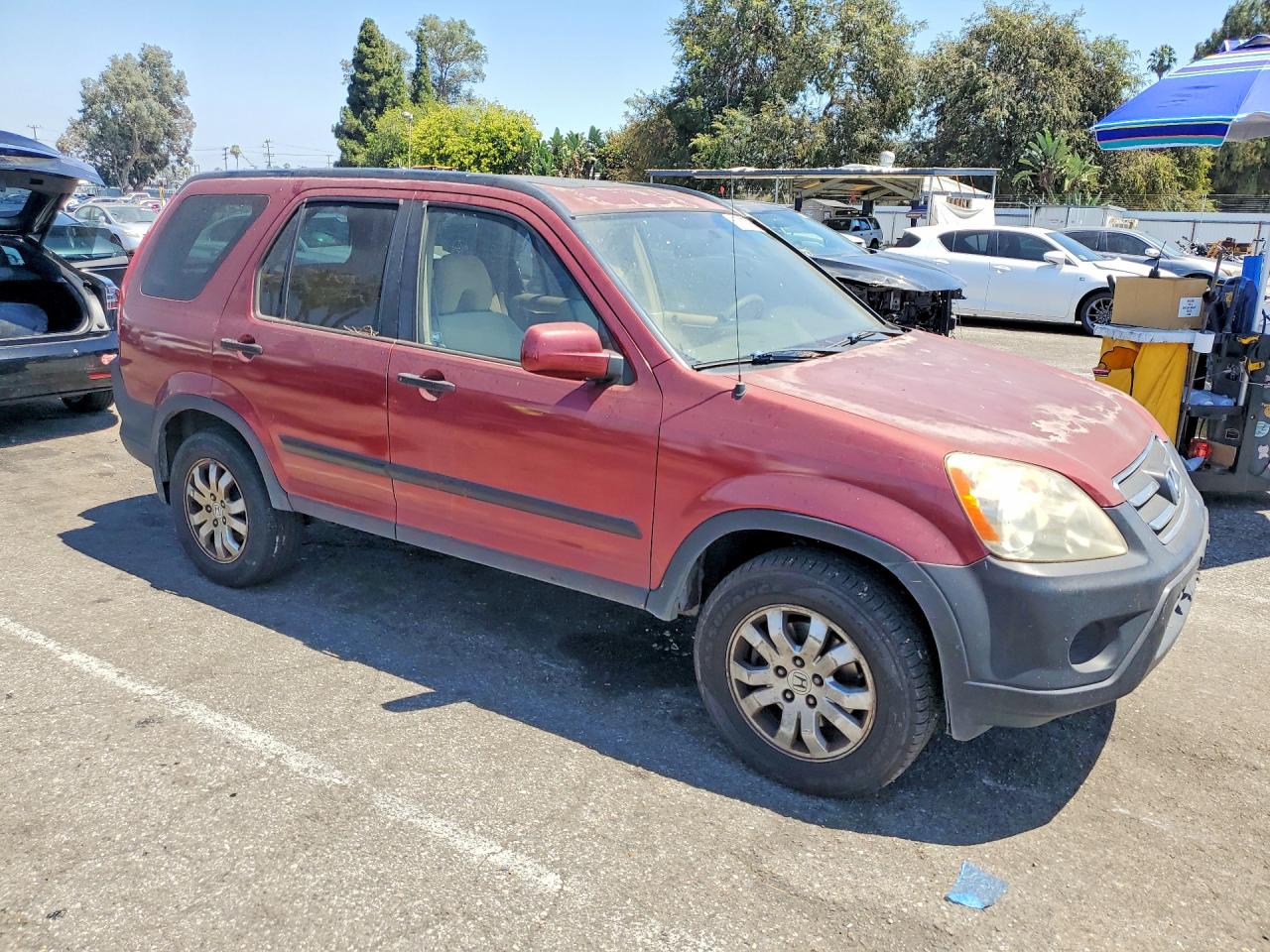 2006 Honda Cr-v Ex Red vin: JHLRD78846C046858