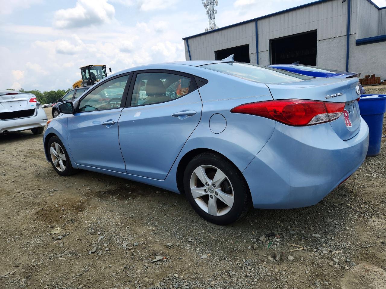 2012 Hyundai Elantra Gls Blue vin: KMHDH4AE7CU318914