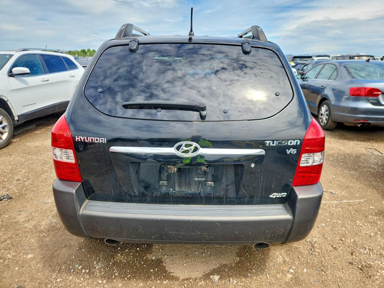 2007 Hyundai Tucson Se Черный vin: KM8JN72D77U483502