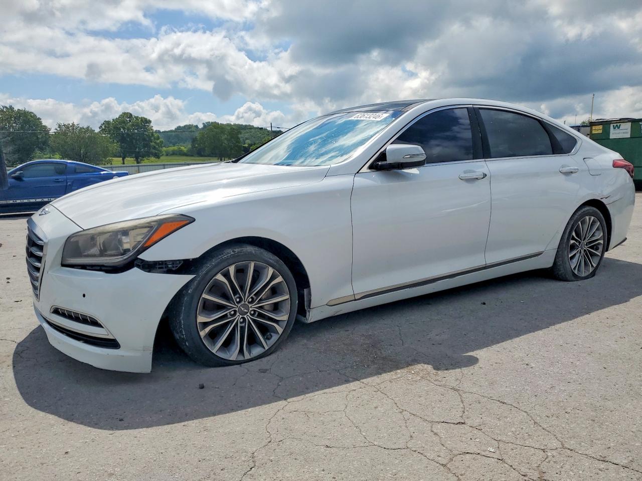2015 Hyundai Genesis 3.8l White vin: KMHGN4JE2FU069223