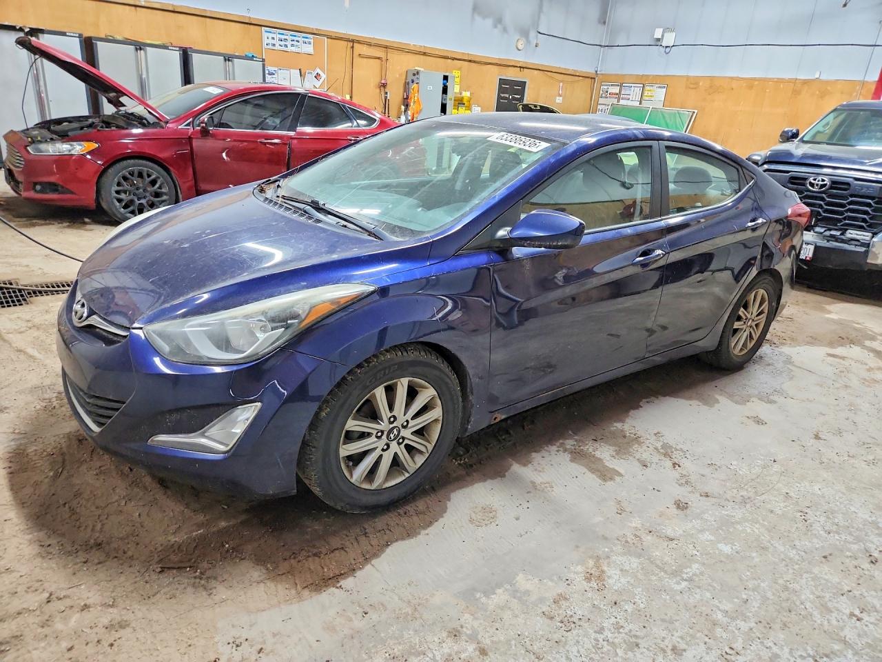 2014 Hyundai Elantra Se Blue vin: 5NPDH4AE7EH470032