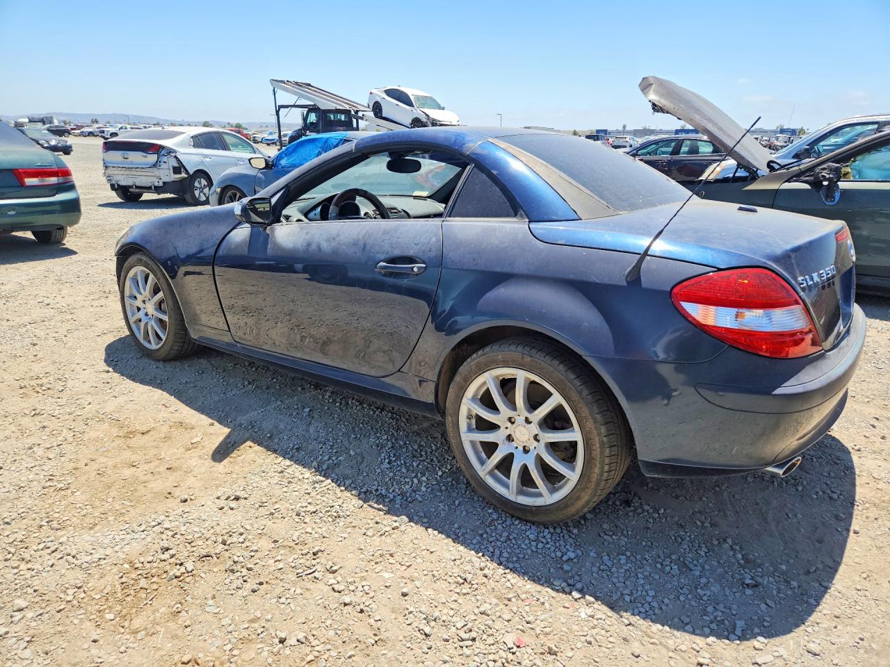 2008 Mercedes-benz Slk 350 Blue vin: WDBWK56F78F176483