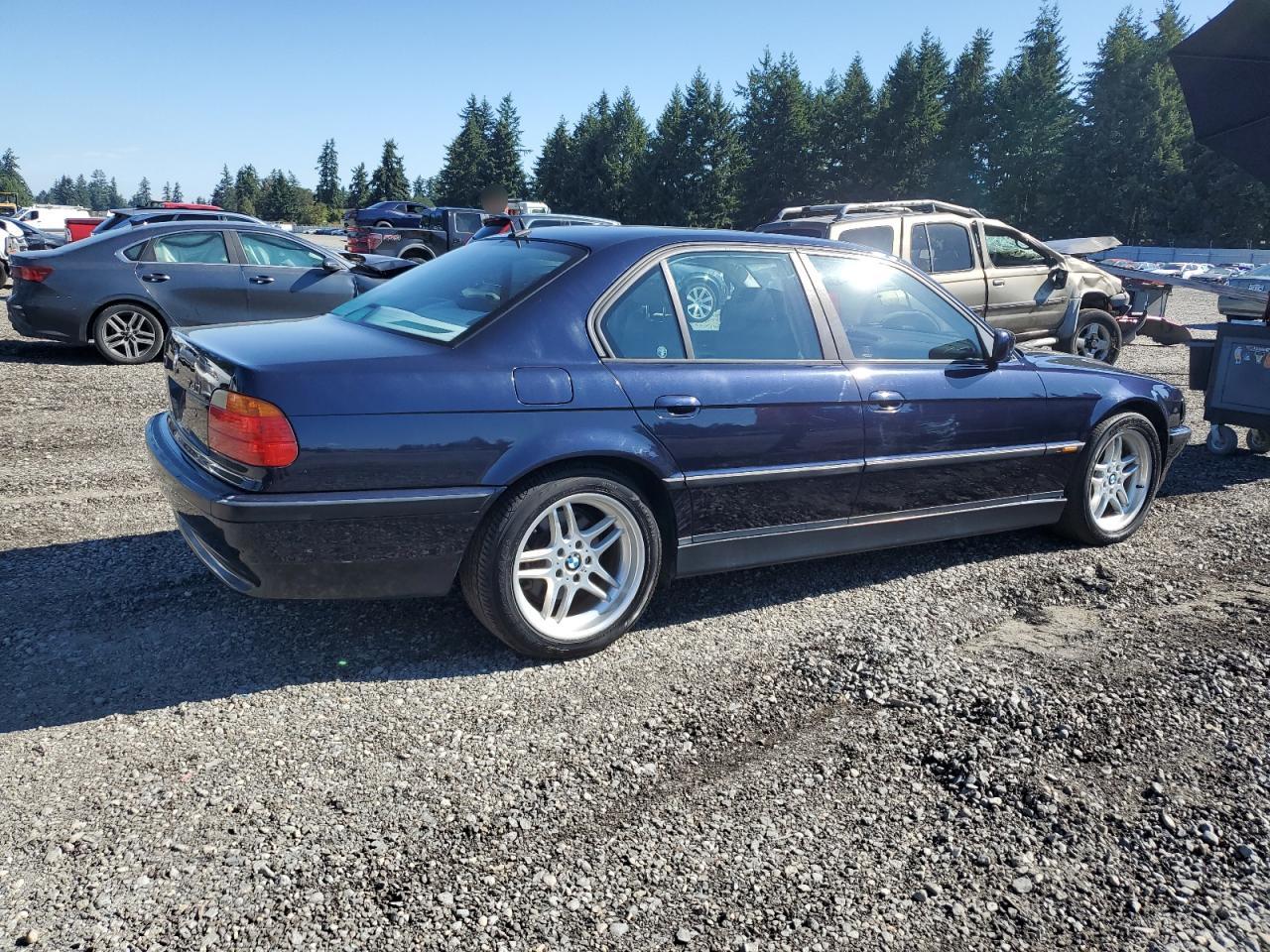 2000 Bmw 740 I Automatic Blue vin: WBAGG8343YDN77047