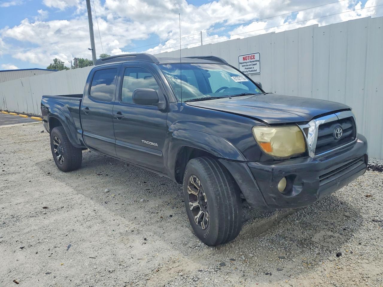 2007 Toyota Tacoma Double Cab Long Bed Black vin: 5TEMU52N97Z333710