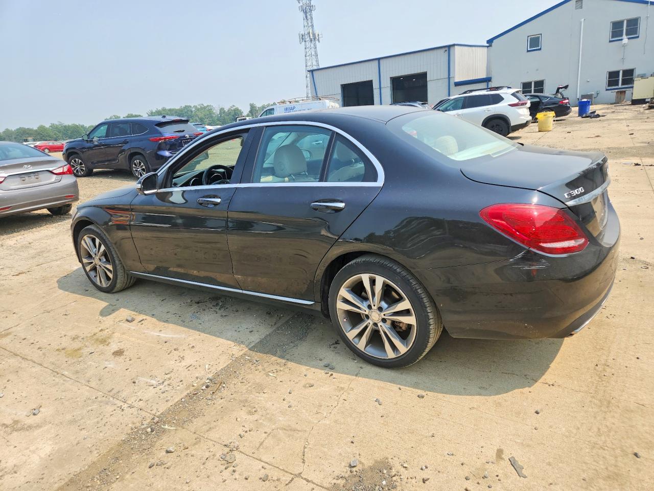 2015 Mercedes-benz C 300 4matic Black vin: 55SWF4KB0FU080598