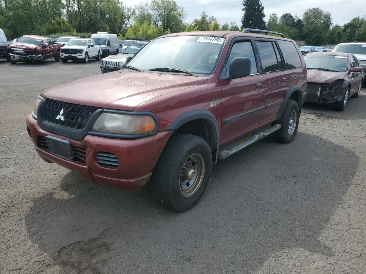 2002 Mitsubishi Montero Sport Es Burgundy vin: JA4LS21H52J042453