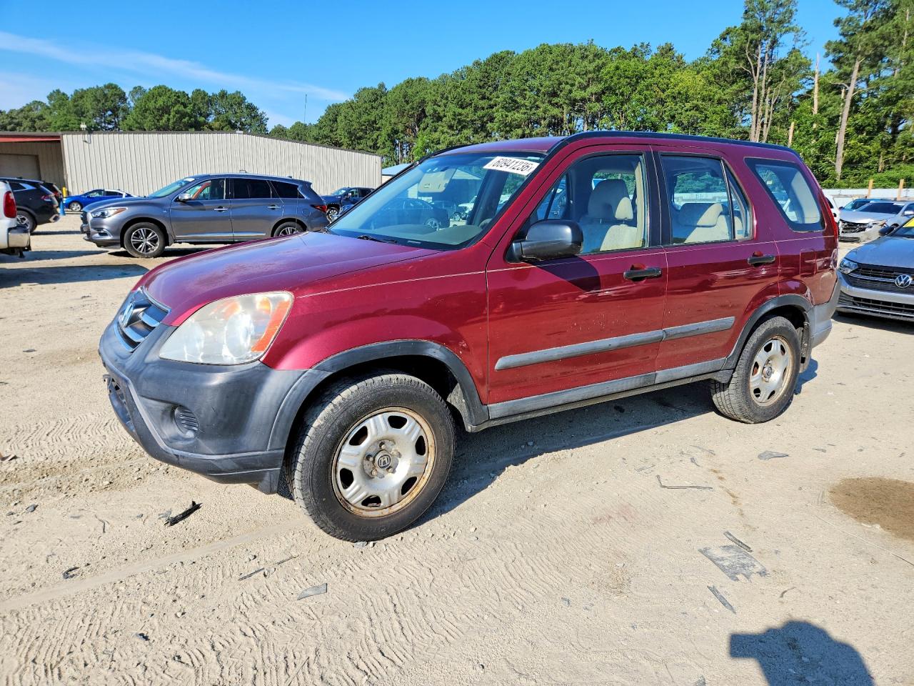 2006 Honda Cr-v Lx Бордовый vin: SHSRD68556U408186