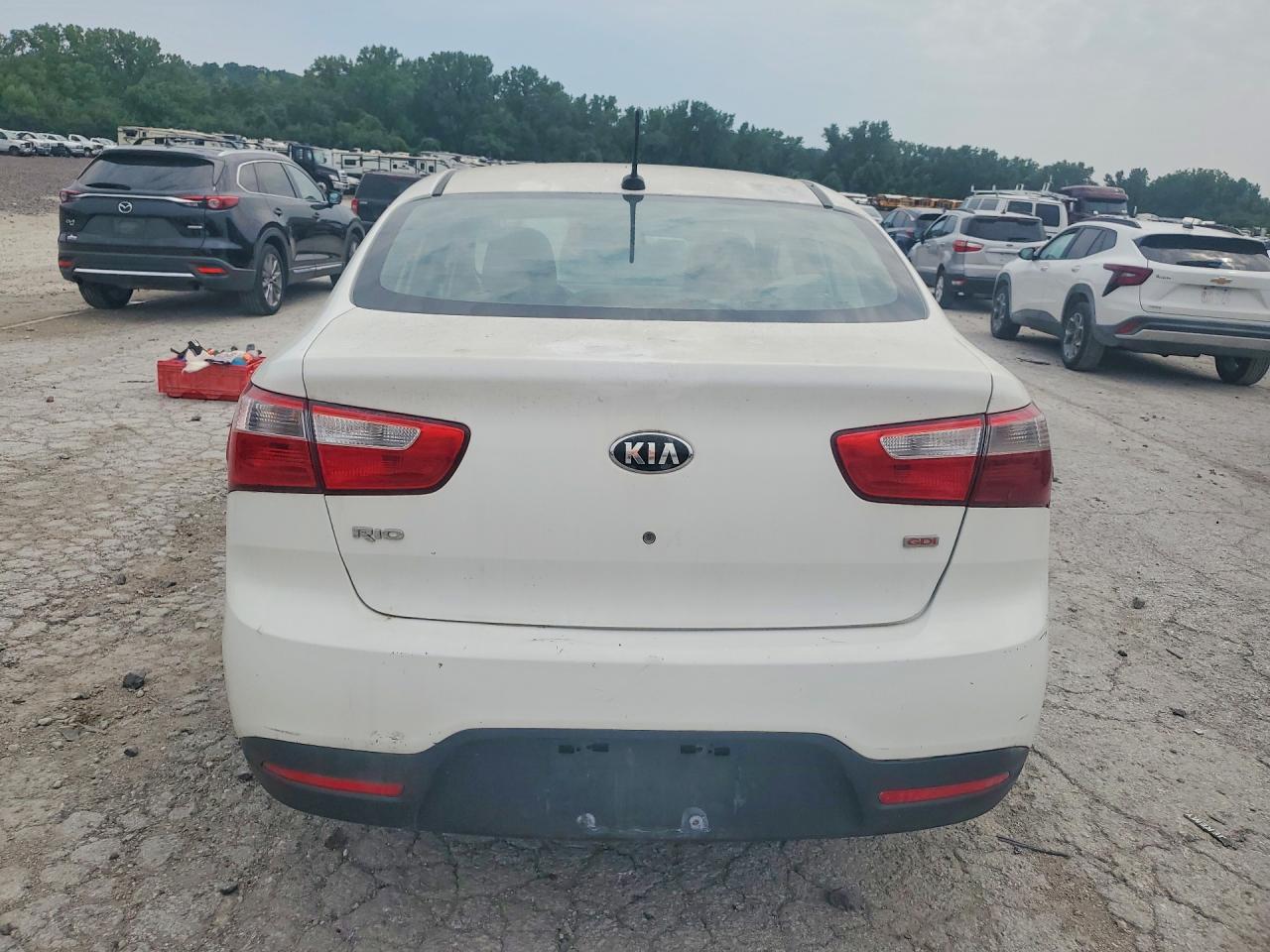 2015 Kia Rio Lx White vin: KNADM4A30F6450935
