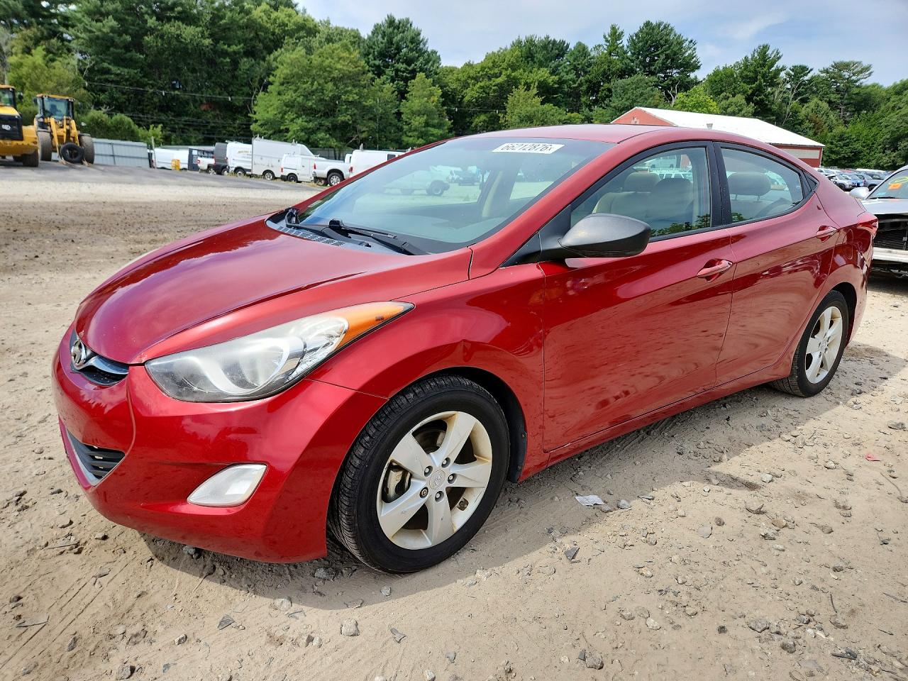 2013 Hyundai Elantra Gls Red vin: KMHDH4AE8DU617572
