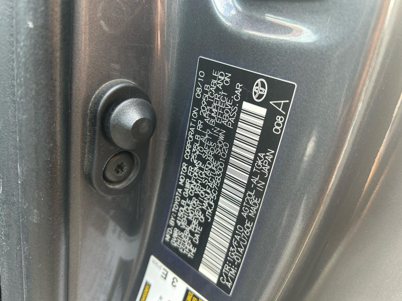 2011 Toyota Scion Tc Gray vin: JTKJF5C75B3001020