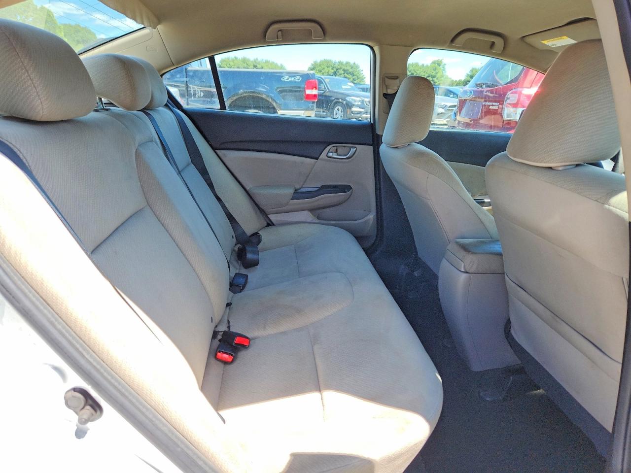 2013 Honda Civic Lx White vin: 2HGFB2F57DH554948