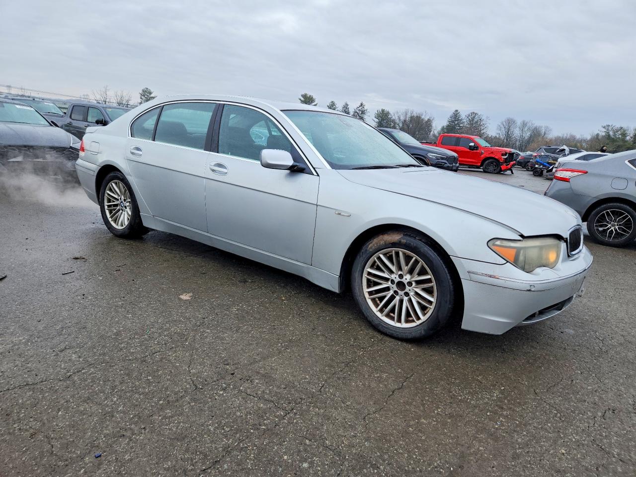 2005 Bmw 745 Li Silver vin: WBAGN63595DS60839