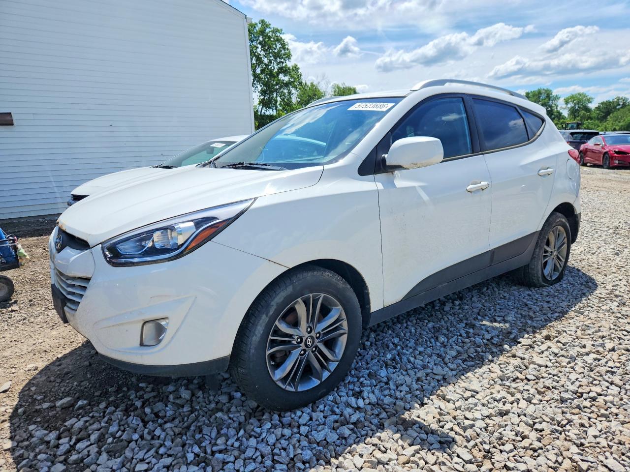 2014 Hyundai Tucson Se White vin: KM8JUCAG6EU875388
