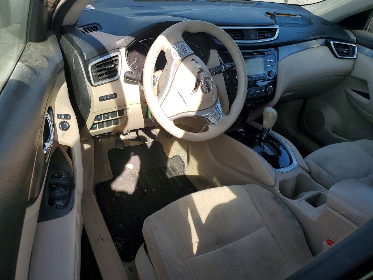 2015 Nissan Rogue S Black vin: KNMAT2MTXFP506155