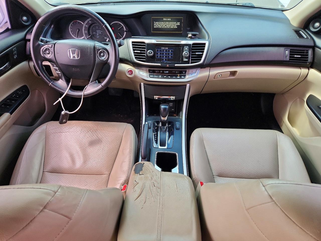 2015 Honda Accord Exl White vin: 1HGCR2F82FA031864
