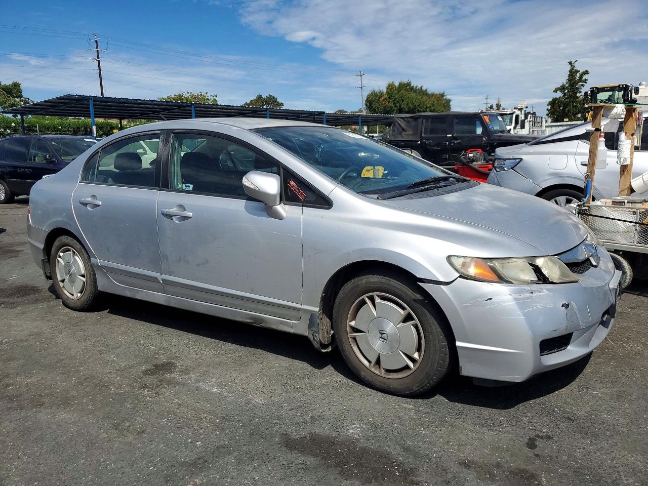 2009 Honda Civic Hybrid Silver vin: JHMFA362X9S006440