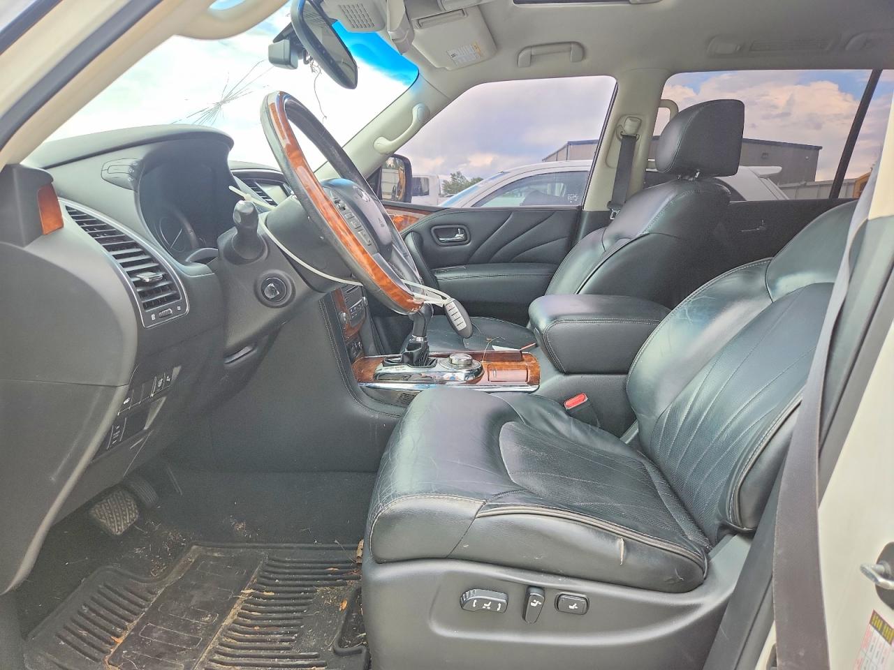 2015 Infiniti Qx80 Base White vin: JN8AZ2NE5F9085453