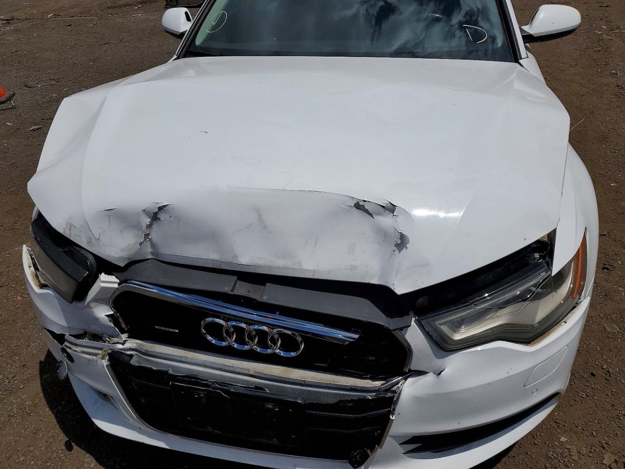 2013 Audi A6 Premium Plus White vin: WAUGFAFC5DN110200