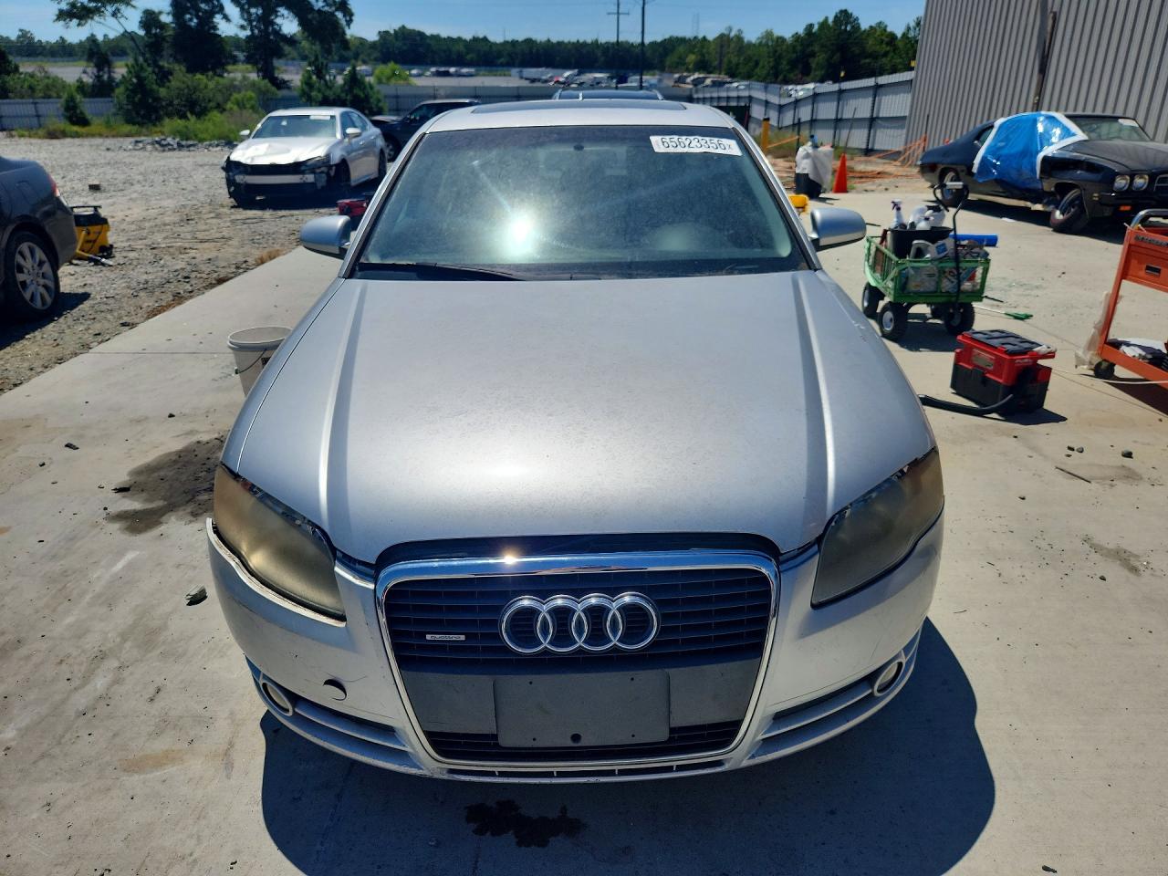 2007 Audi A4 3.2 Quattro Silver vin: WAUDH78E67A132815