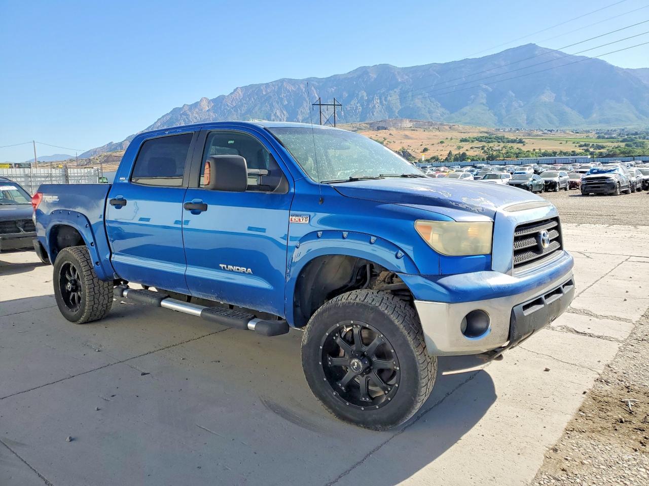 2007 Toyota Tundra Crewmax Sr5 Blue vin: 5TBDV54117S457127