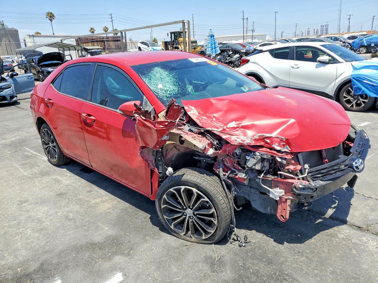 2014 Toyota Corolla S Plus Red vin: 5YFBURHE5EP133304