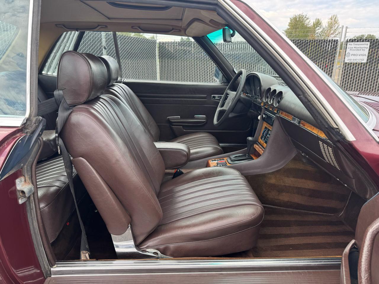 1980 Mercedes-benz 450 Slc Burgundy vin: WDB10702412030205
