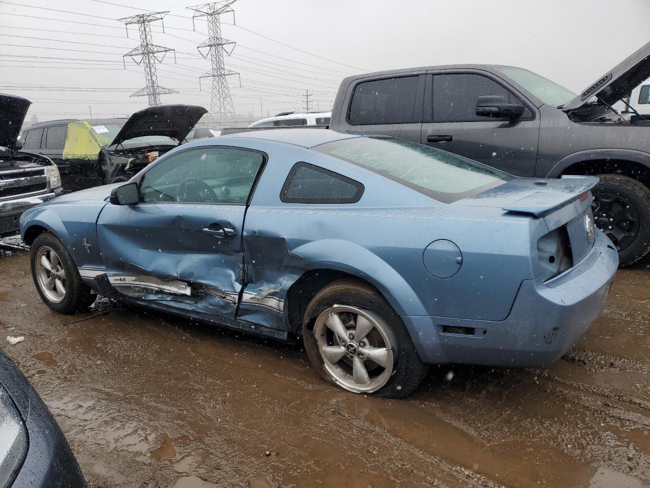 2007 Ford Mustang Blue vin: 1ZVFT80N675226419