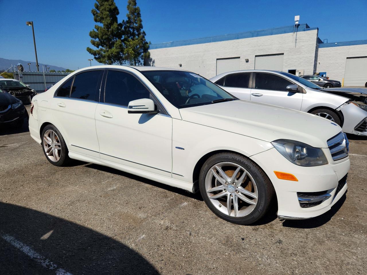 2012 Mercedes-benz C 250 White vin: WDDGF4HB7CA682065
