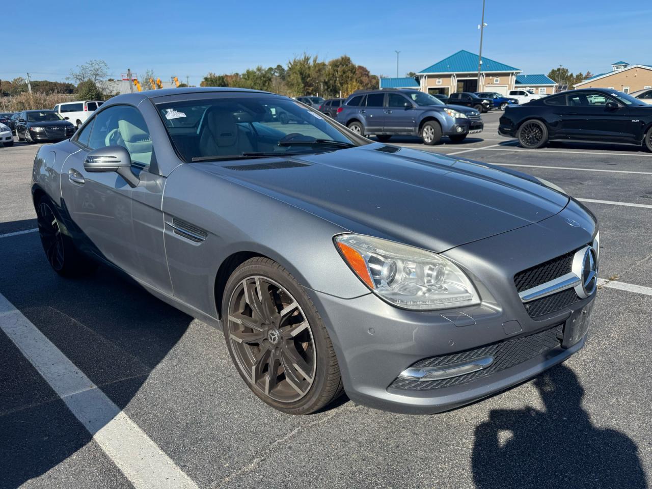 2012 Mercedes-benz Slk 350 Gray vin: WDDPK5HA7CF023446
