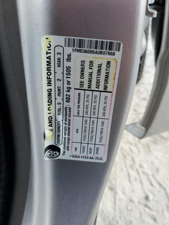 2010 Ford Explorer Xlt Silver vin: 1FMEU6DE6AUB07868