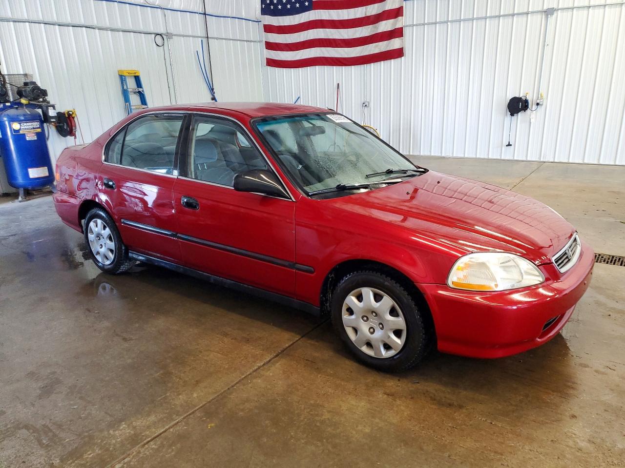 1998 Honda Civic Lx Red vin: 1HGEJ6672WL056332