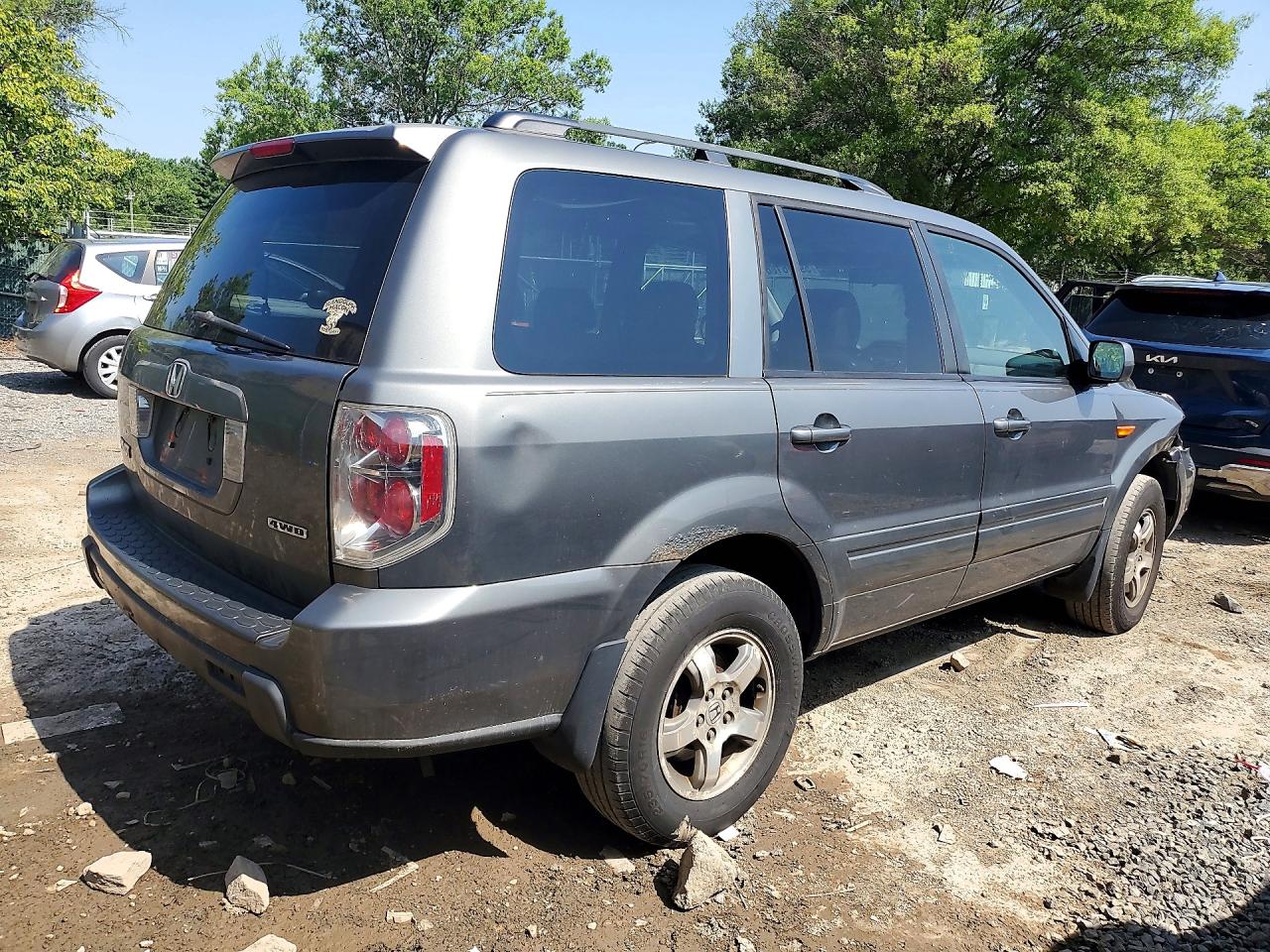 2007 Honda Pilot Exl Gray vin: 2HKYF18667H504596