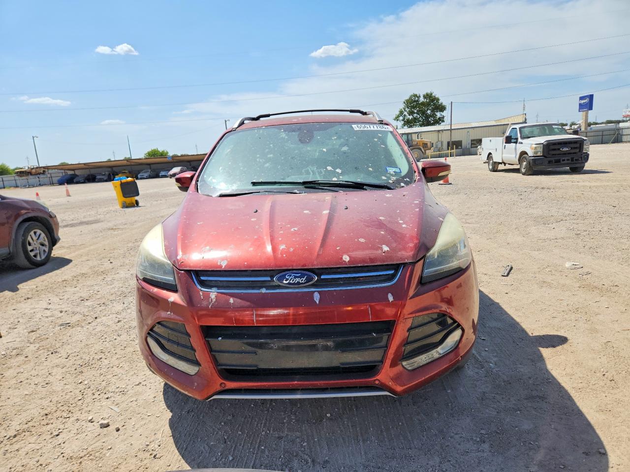 2014 Ford Escape Titanium Red vin: 1FMCU0J97EUB97890