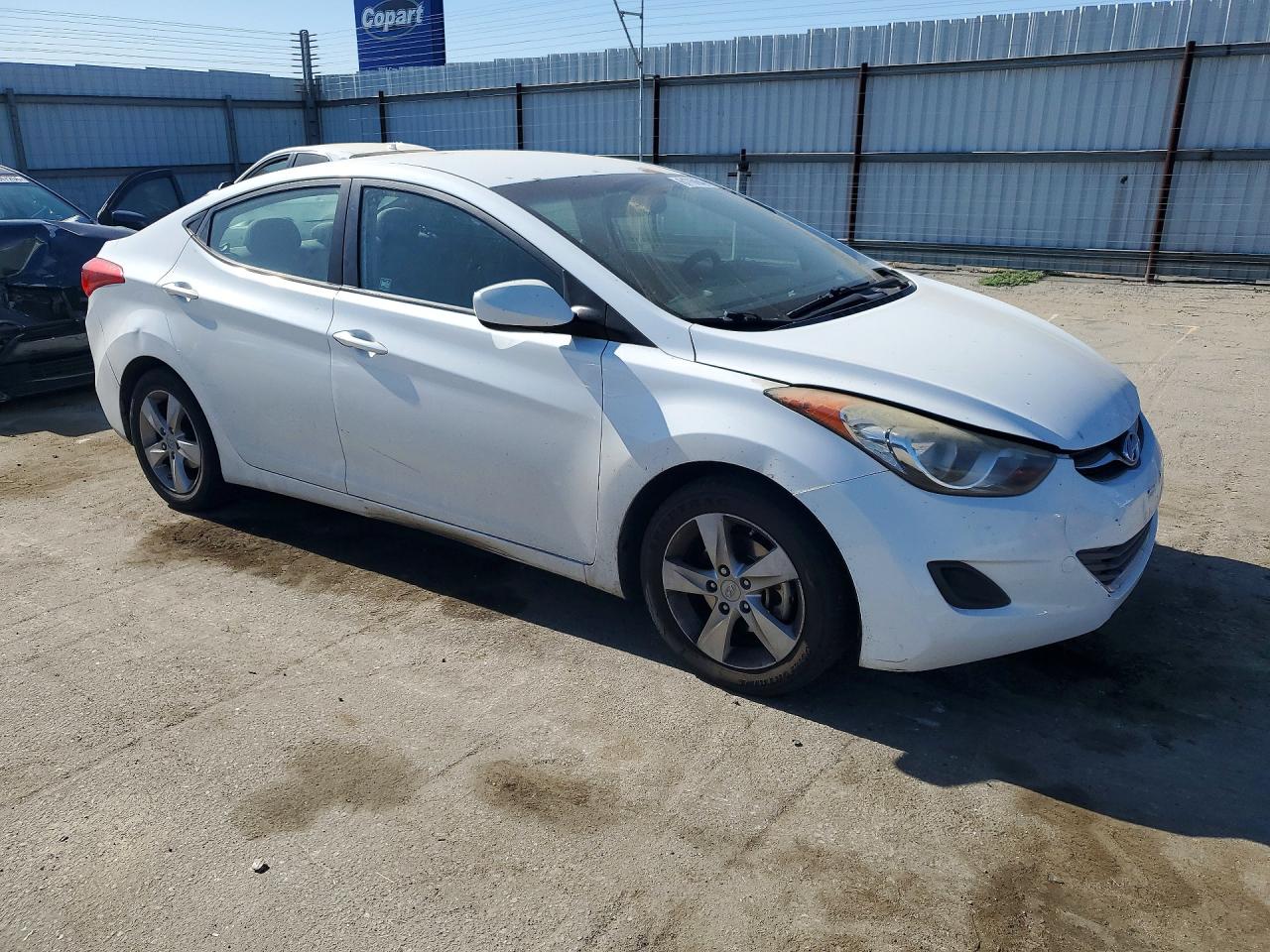 2013 Hyundai Elantra Gls White vin: 5NPDH4AEXDH453403