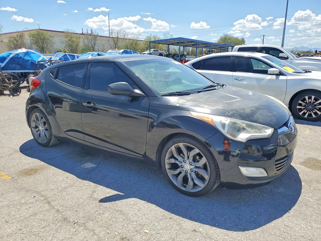 2013 Hyundai Veloster Base Black vin: KMHTC6AD1DU157247