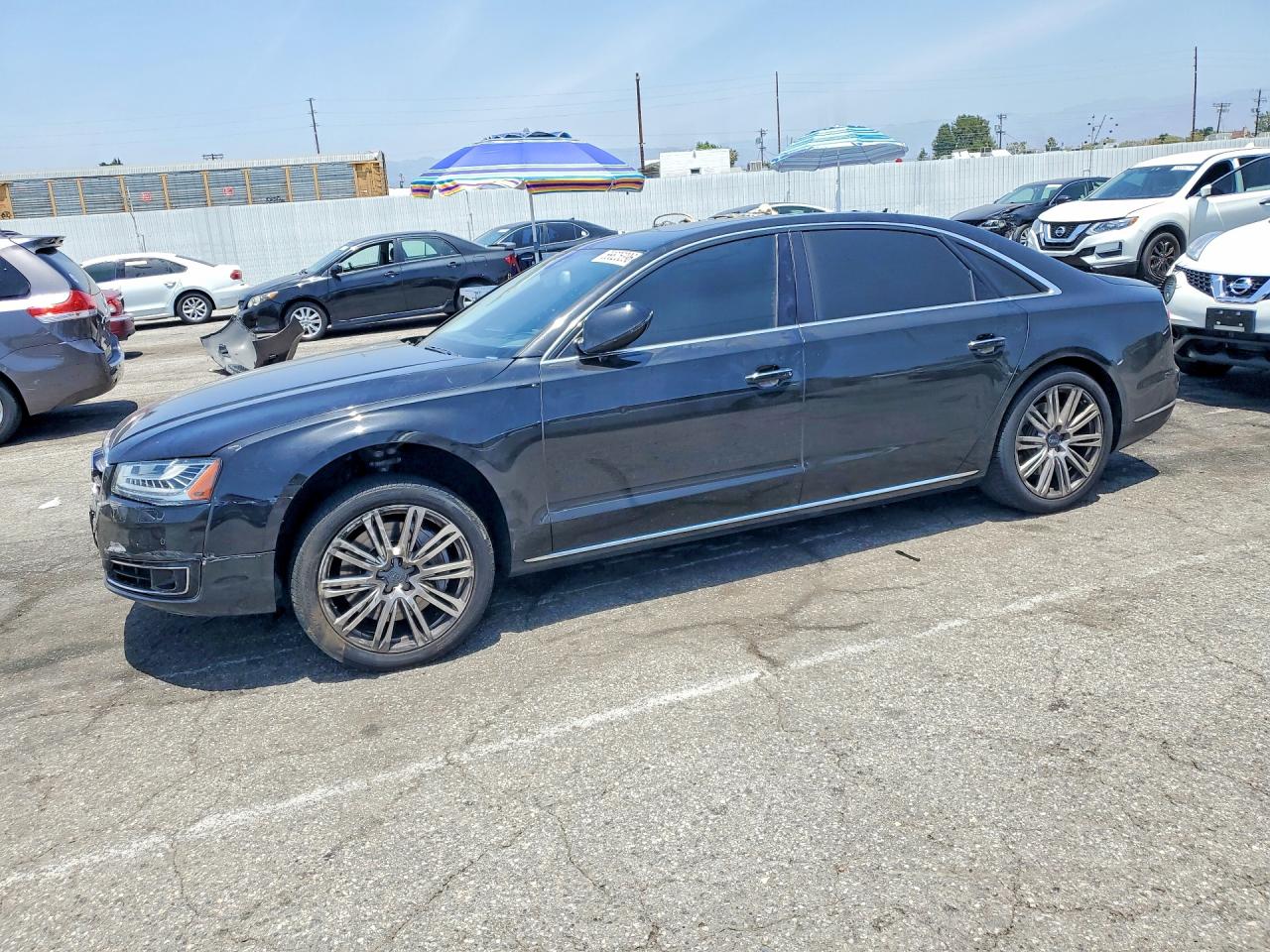 2015 Audi A8 L Quattro Black vin: WAU3GAFD5FN000609