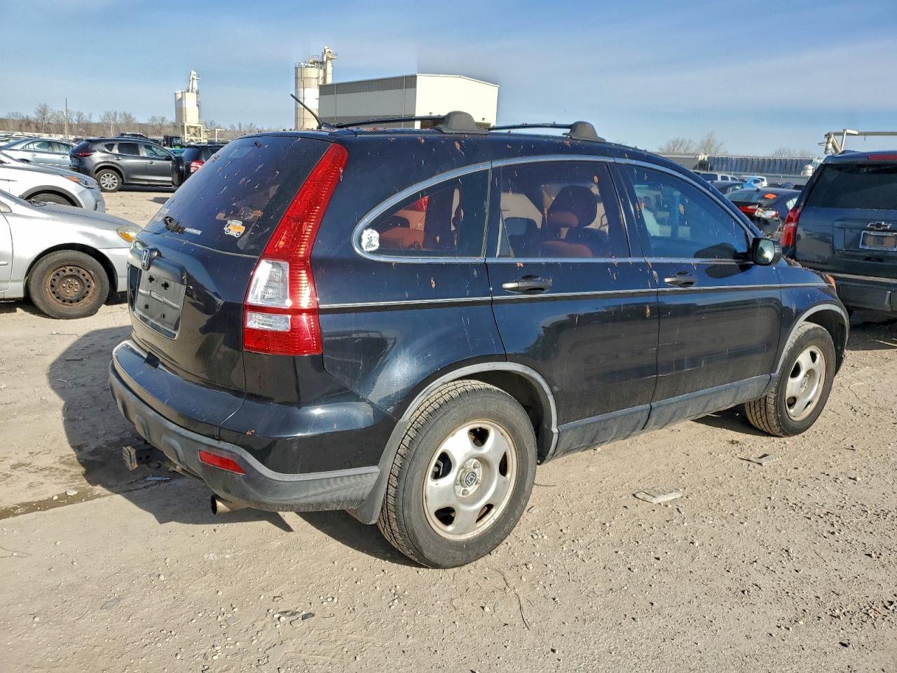 2008 Honda Cr-v Lx Black vin: JHLRE483X8C075414