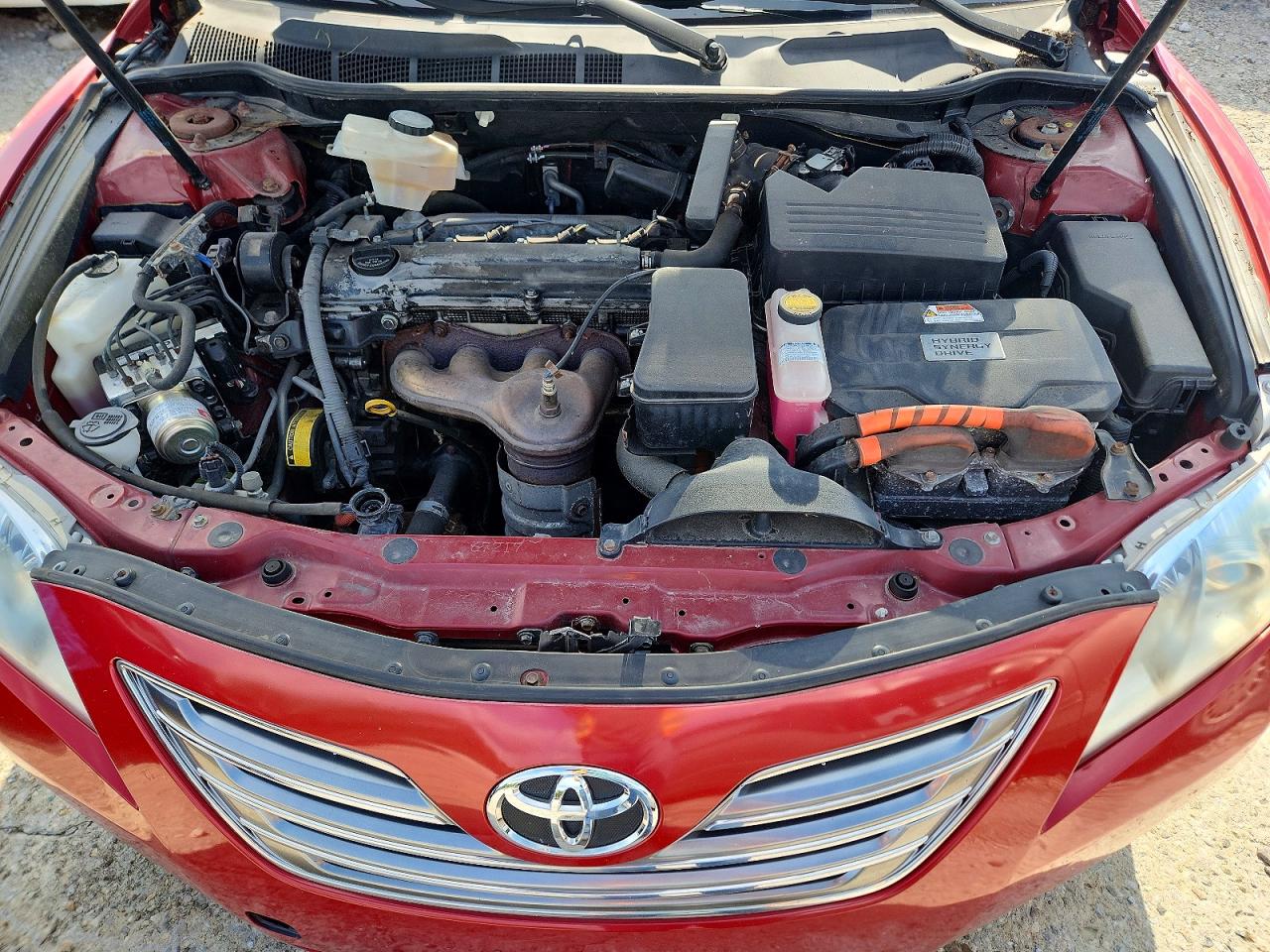 2007 Toyota Camry Hybrid Red vin: JTNBB46K573002298