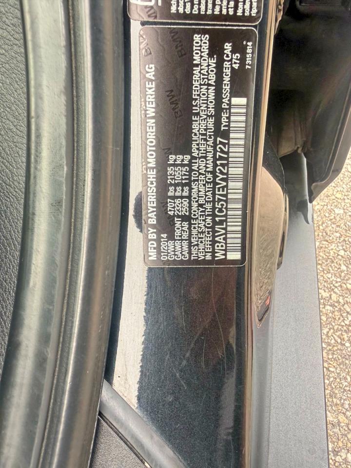 2014 Bmw X1 Xdrive28i Black vin: WBAVL1C57EVY21727