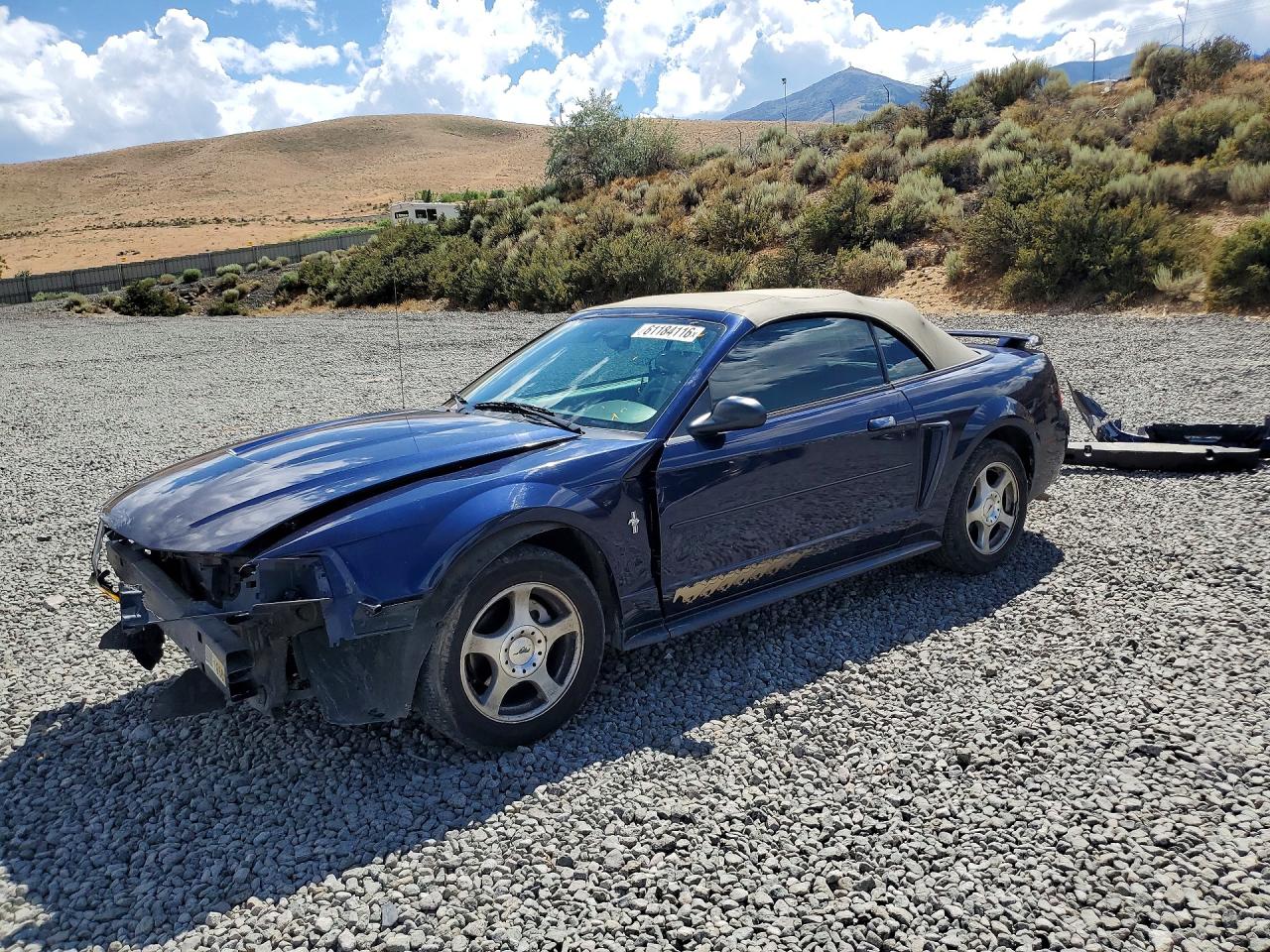 2003 Ford Mustang Blue vin: 1FAFP44453F411198
