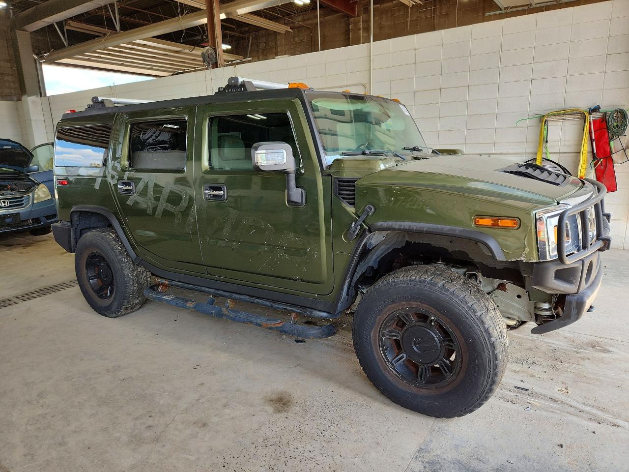 2003 Hummer H2 Green vin: 5GRGN23U83H145186