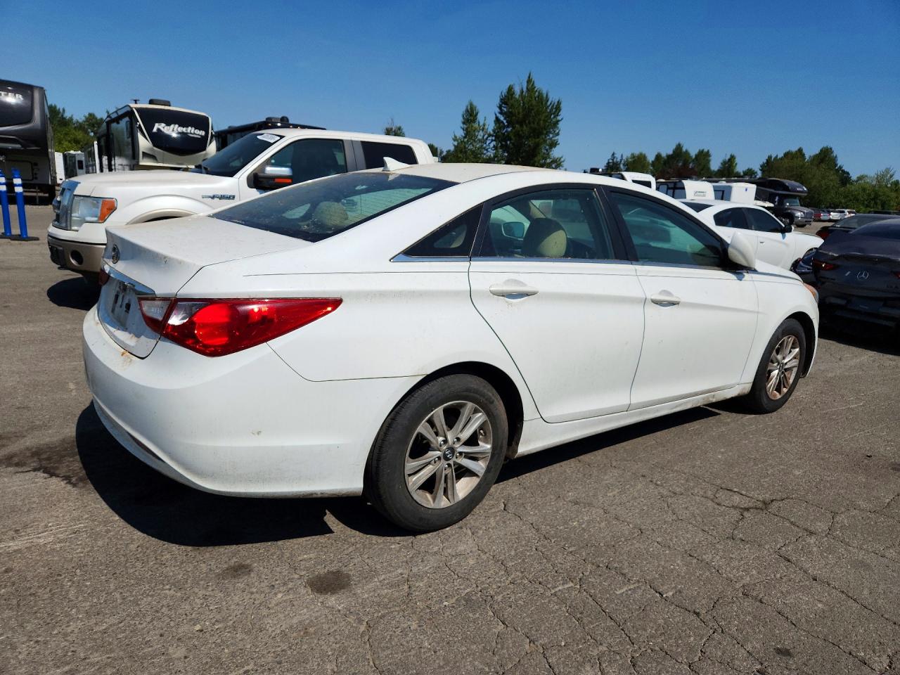 2013 Hyundai Sonata Gls White vin: 5NPEB4ACXDH759795