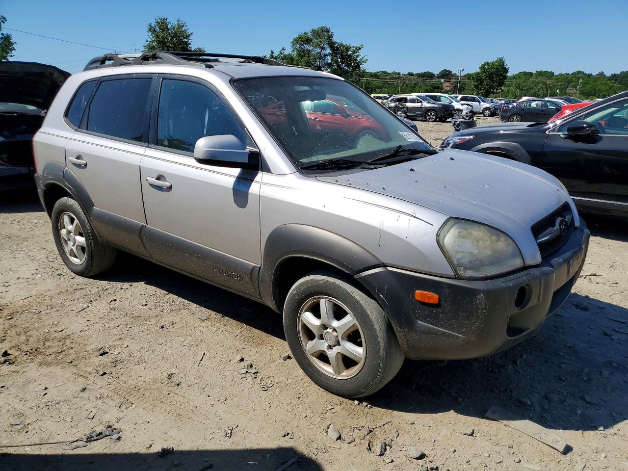 2005 Hyundai Tucson Gls Silver vin: KM8JN72D45U227542