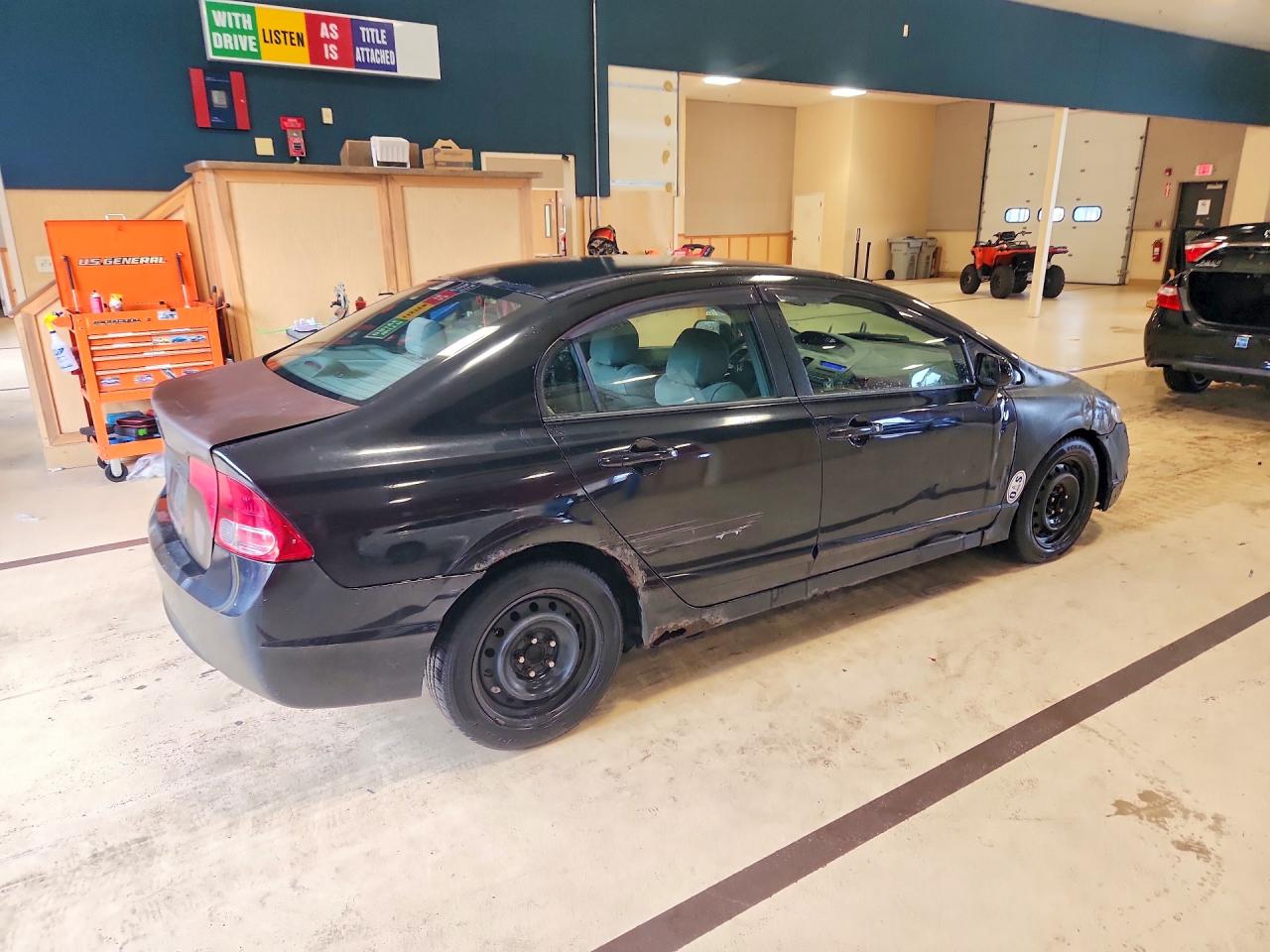 2007 Honda Civic Lx Black vin: 1HGFA16597L054827
