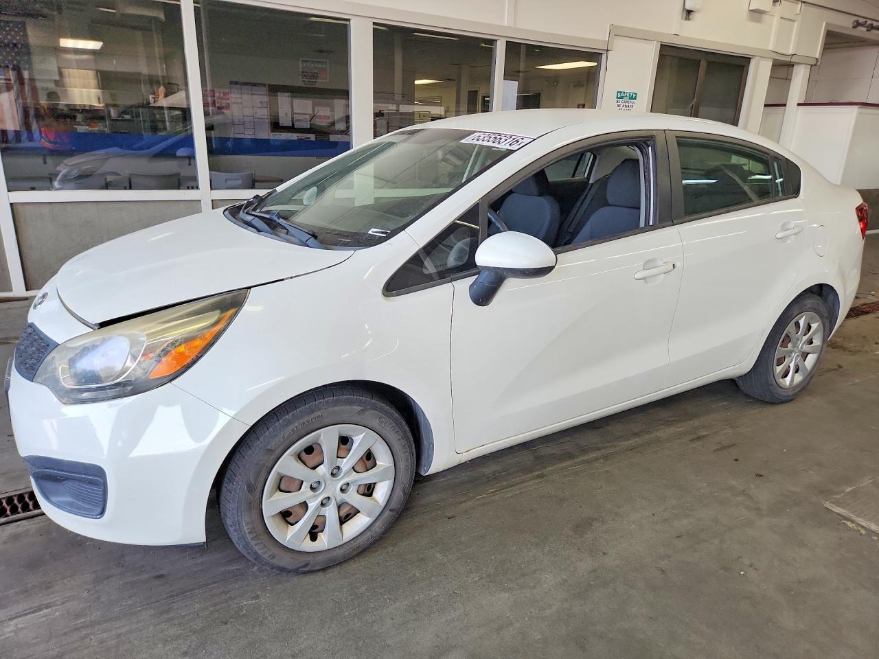 2012 Kia Rio Lx White vin: KNADM4A30C6033584