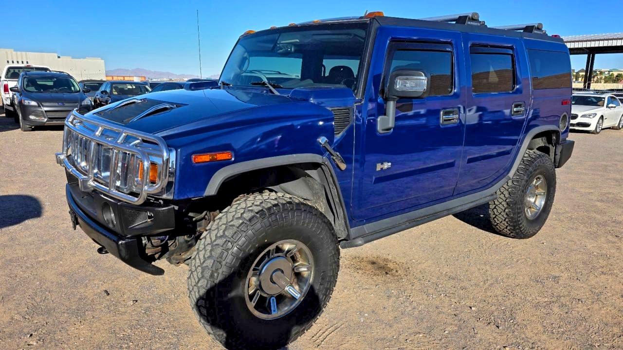 2007 Hummer H2 Blue vin: 5GRGN23U77H105784